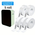 ProMark P15 Essential Label Bundle – 5 Roll Multi-Pack (White & Transparent)