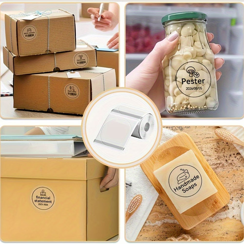 Crystal Clear Round Labels (50x50mm) – 120 Labels per Roll